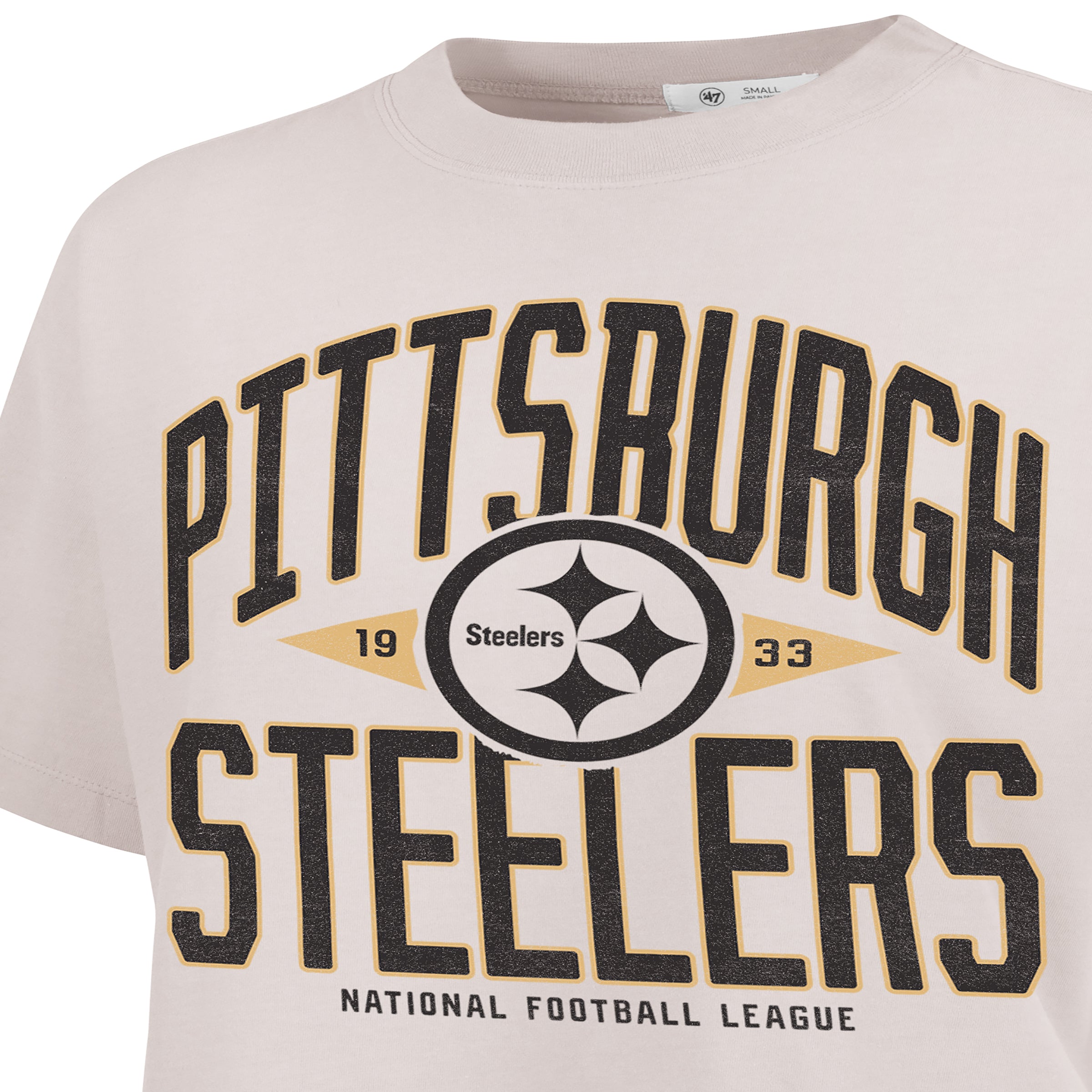 Playera Manga Corta '47 Pittsburgh Steelers NFL Trendy Team para Mujer