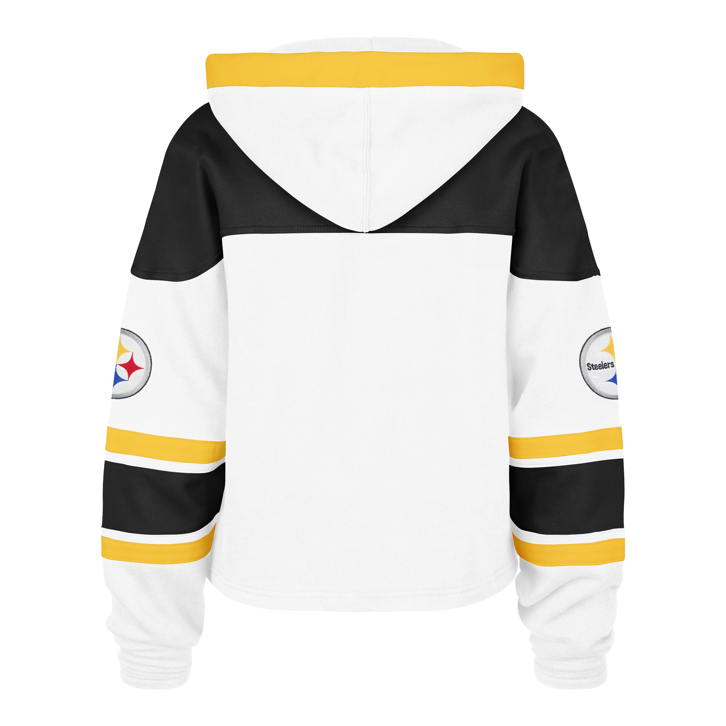 Sudadera crop '47 Pittsburgh Steelers NFL Pigment para mujer en algodón con efecto deslavado y logo de los Steelers estampado al frente