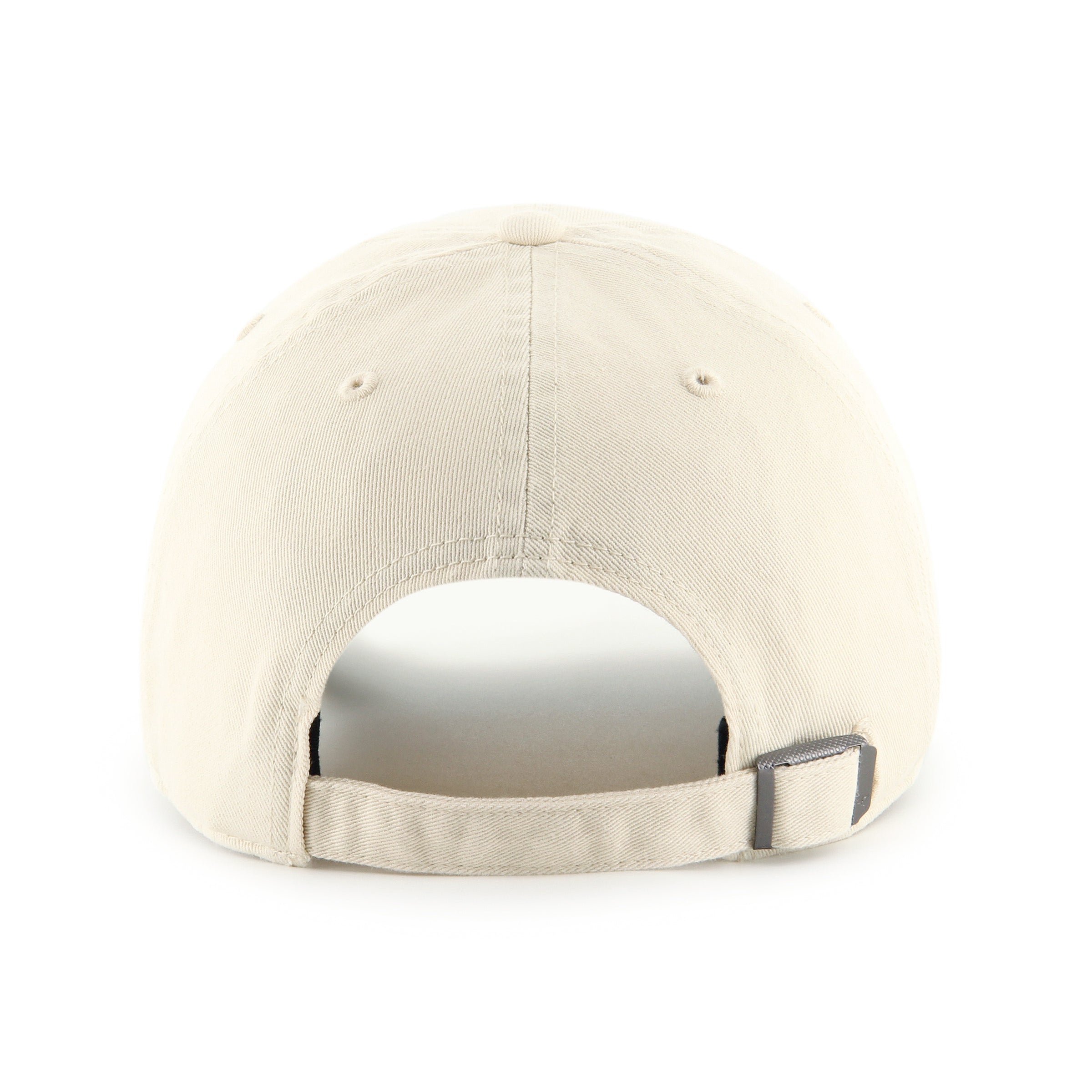 Gorra '47 Clean Up Los Angeles Dodgers MLB Base Runner Script en algodón beige, visera curva sin estructura con logo script monochrome de los Dodgers bordado al frente y emblema '47 en el lateral, cierre strapback ajustable