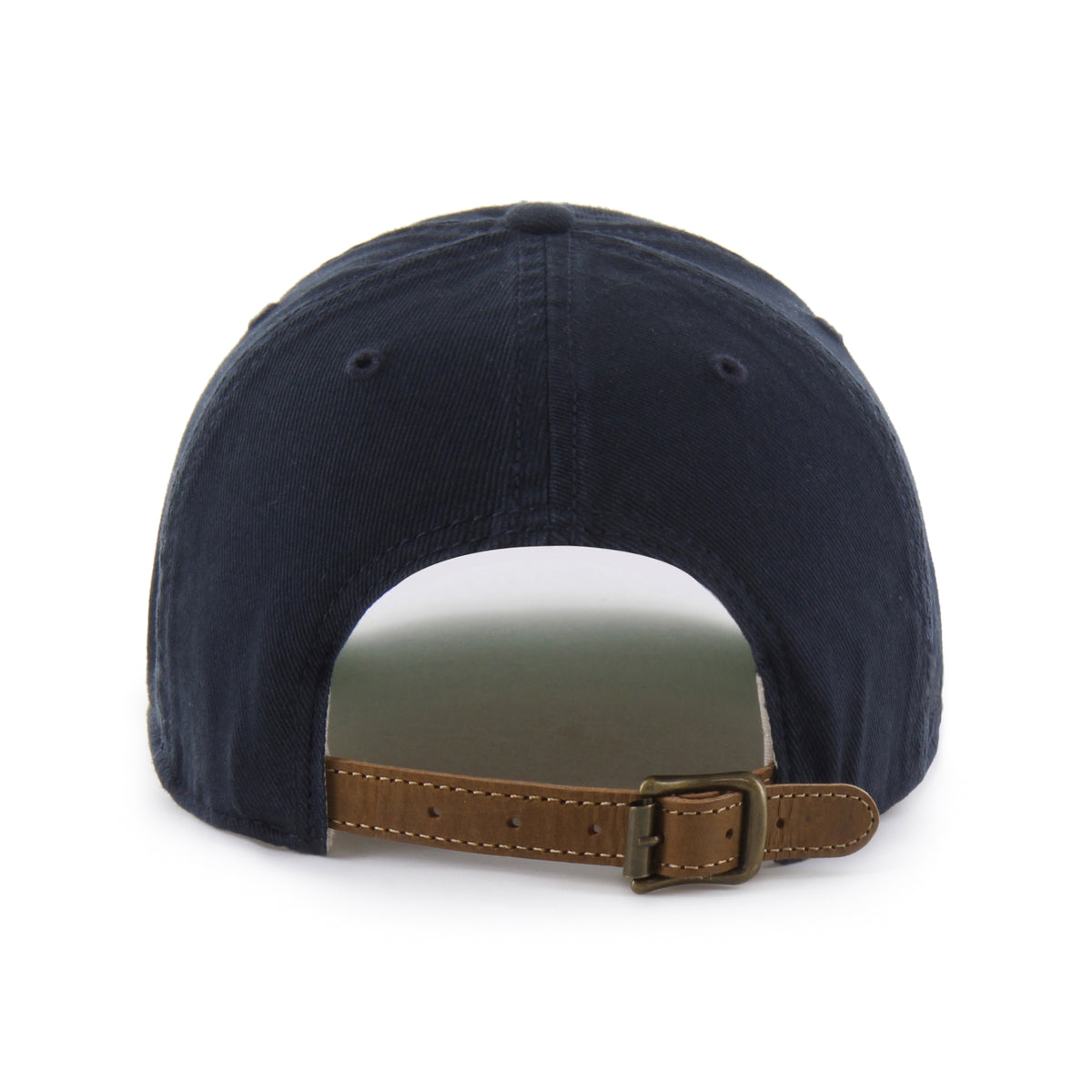 Gorra New York Yankees '47 Clean Up Long Visor azul marino, visera larga curva, bordado Chain Side Stitch en lateral, logo Yankees al frente, emblema '47 en lateral izquierdo