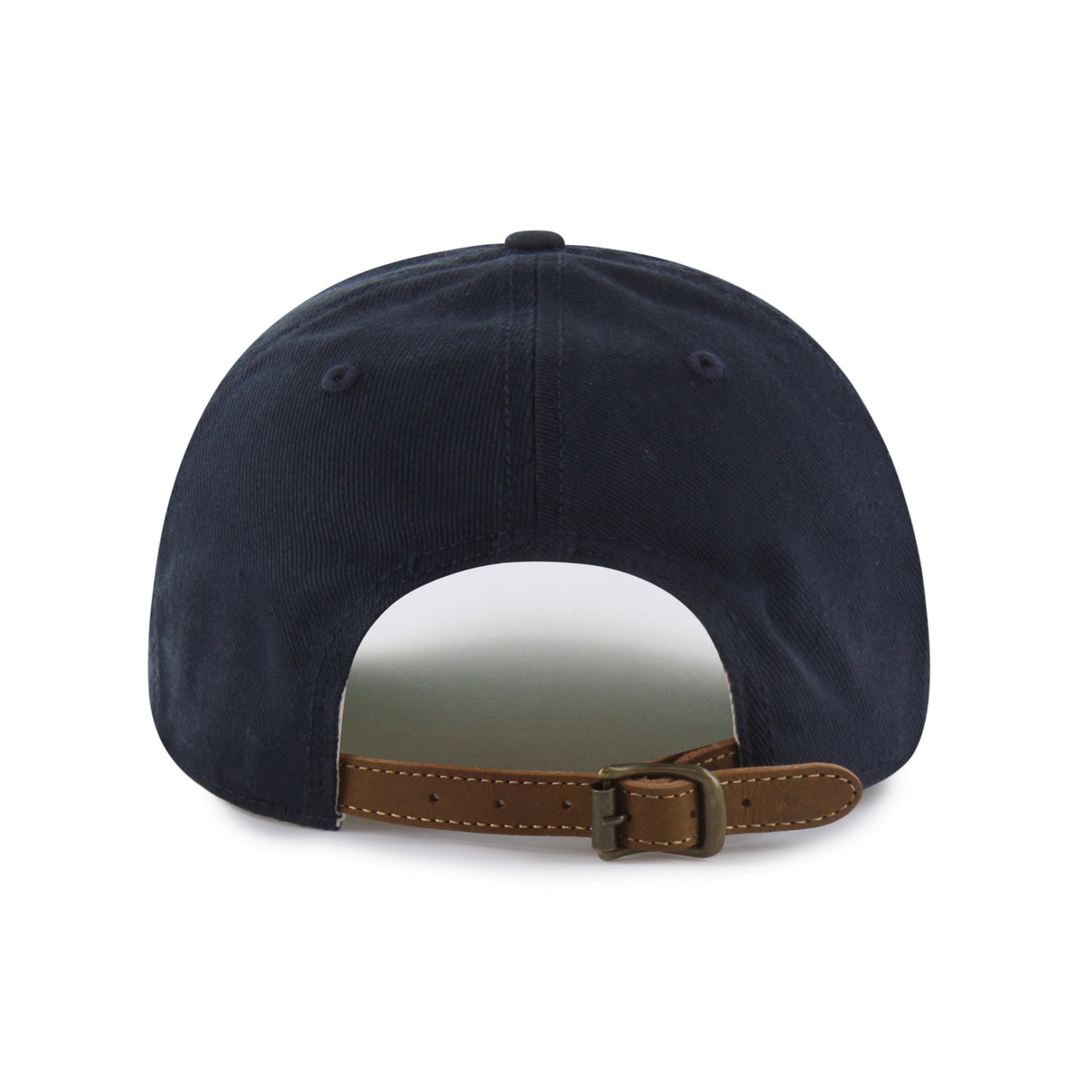 Gorra Detroit Tigers '47 Clean Up Round Visor azul marino, visera redonda, bordado Chain Side Stitch en lateral, logo Tigers al frente, emblema '47 en lateral izquierdo