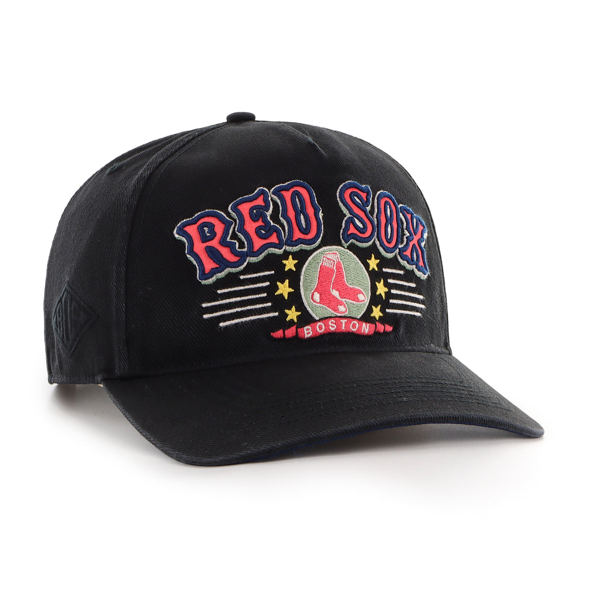 Gorra '47 Hitch Relaxed Fit Boston Red Sox MLB Charlton color Negro, bordado frontal con logo y nombre del equipo, ajuste Snapback