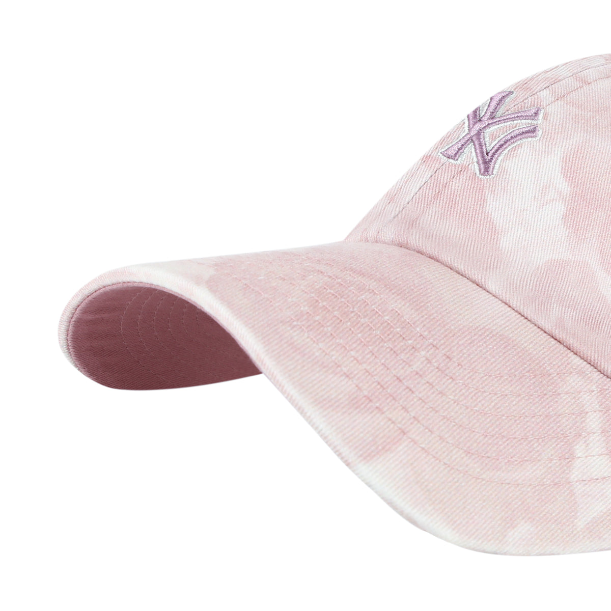 Gorra '47 Clean Up New York Yankees MLB Gardenia diseño floral all over malva, ajustable con strapback