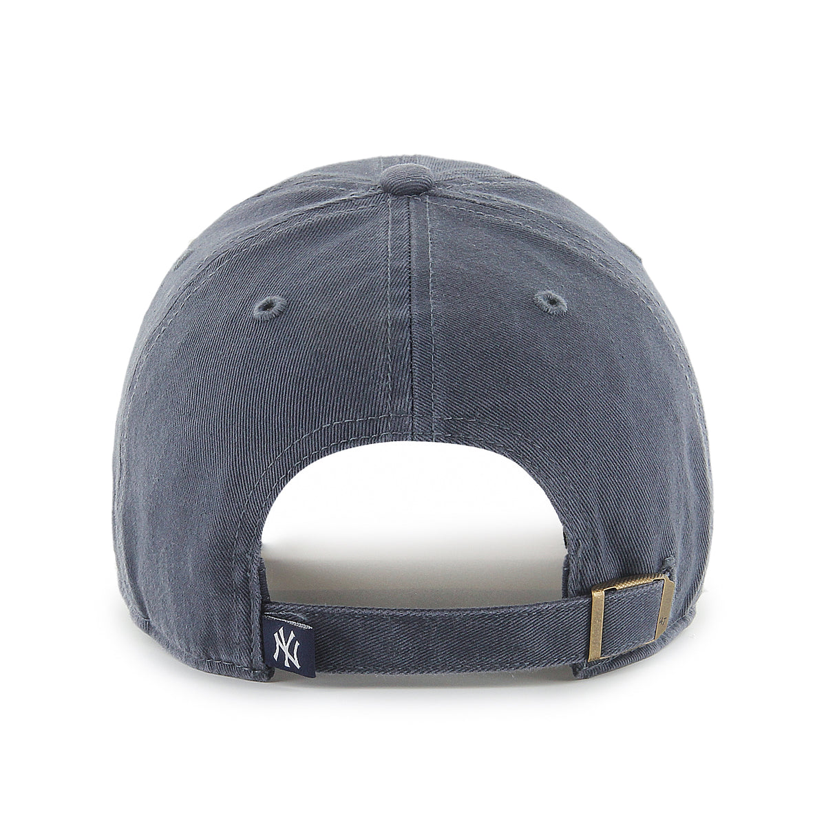 Gorra '47 Clean Up de New York Yankees en gris, algodón curva sin estructura con strapback ajustable y logo bordado de los New York Yankees al frente