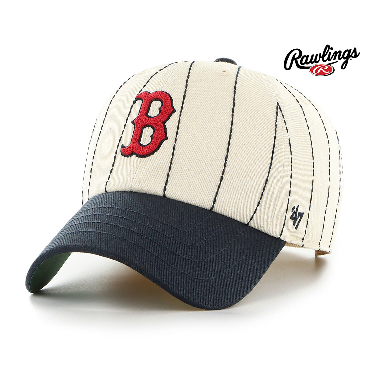 Boston Red Sox MLB Rawlings Pinstripe X '47 Clean Up
