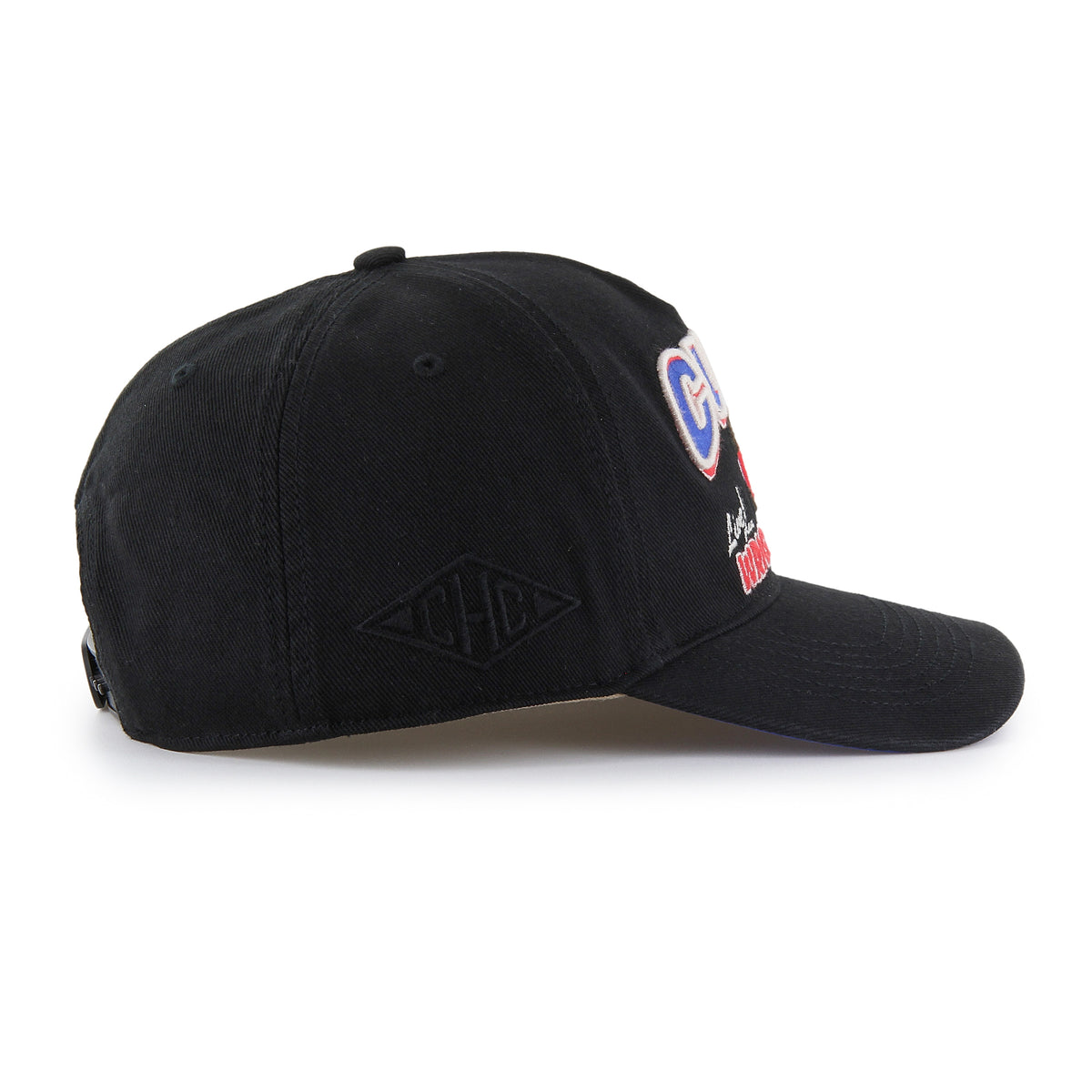 Gorra '47 Hitch Relaxed Fit Chicago Cubs MLB Charlton color Negro 05, bordado frontal con logo y nombre del equipo, ajuste Snapback