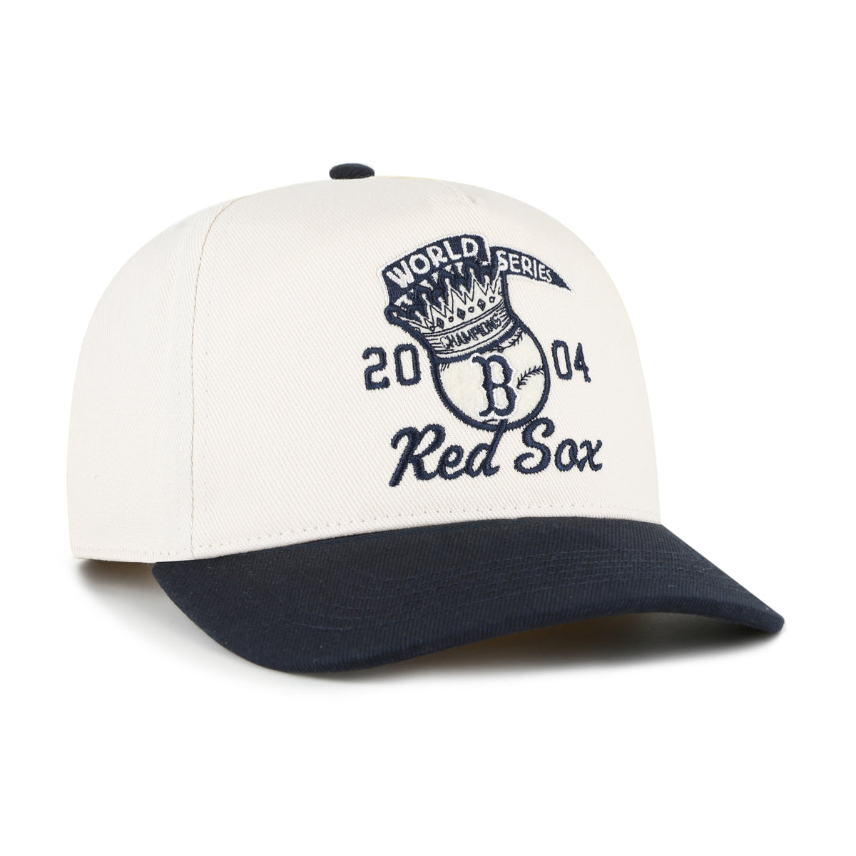 Gorra '47 Hitch Boston Red Sox MLB Cooperstown World Series beige en algodón, diseño two tone con logo y nombre Red Sox bordado al frente y snapback ajustable