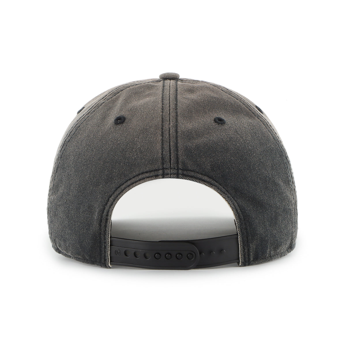 Gorra '47 Hitch RF Pittsburgh Steelers NFL Dusted Laramie negro en algodón con acabado desgastado, nombre Steelers bordado al frente, logo lateral y snapback ajustable