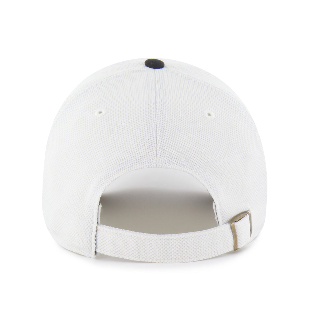 Pittsburgh Steelers NFL Pique Patch ’47 Clean Up color Blanco, corona clara y visera negra curva, parche frontal con logo del equipo e inscripciones PITTSBURGH y STEELERS con contorno negro, emblema ’47 negro lateral y ajuste strapback.
