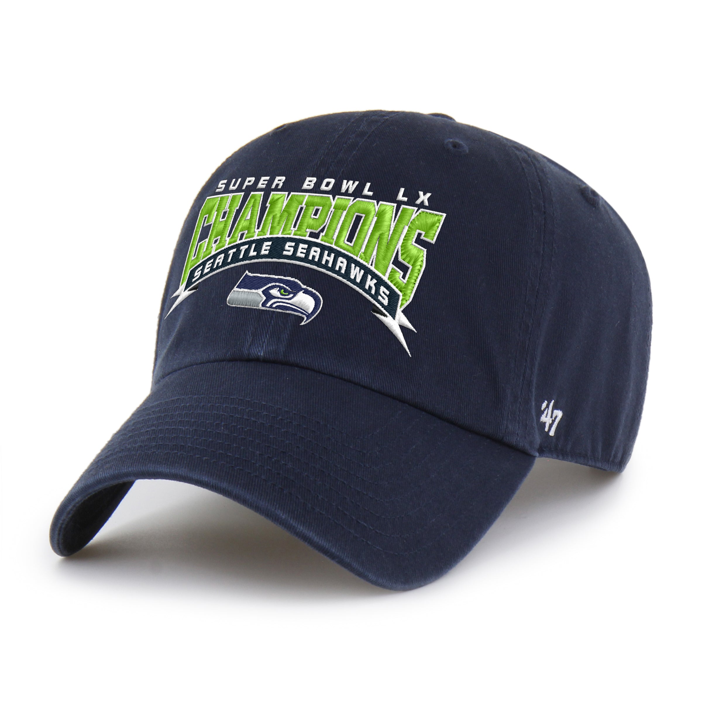 Seattle Seahawks NFL Super Bowl LX Champions '47 Clean Up