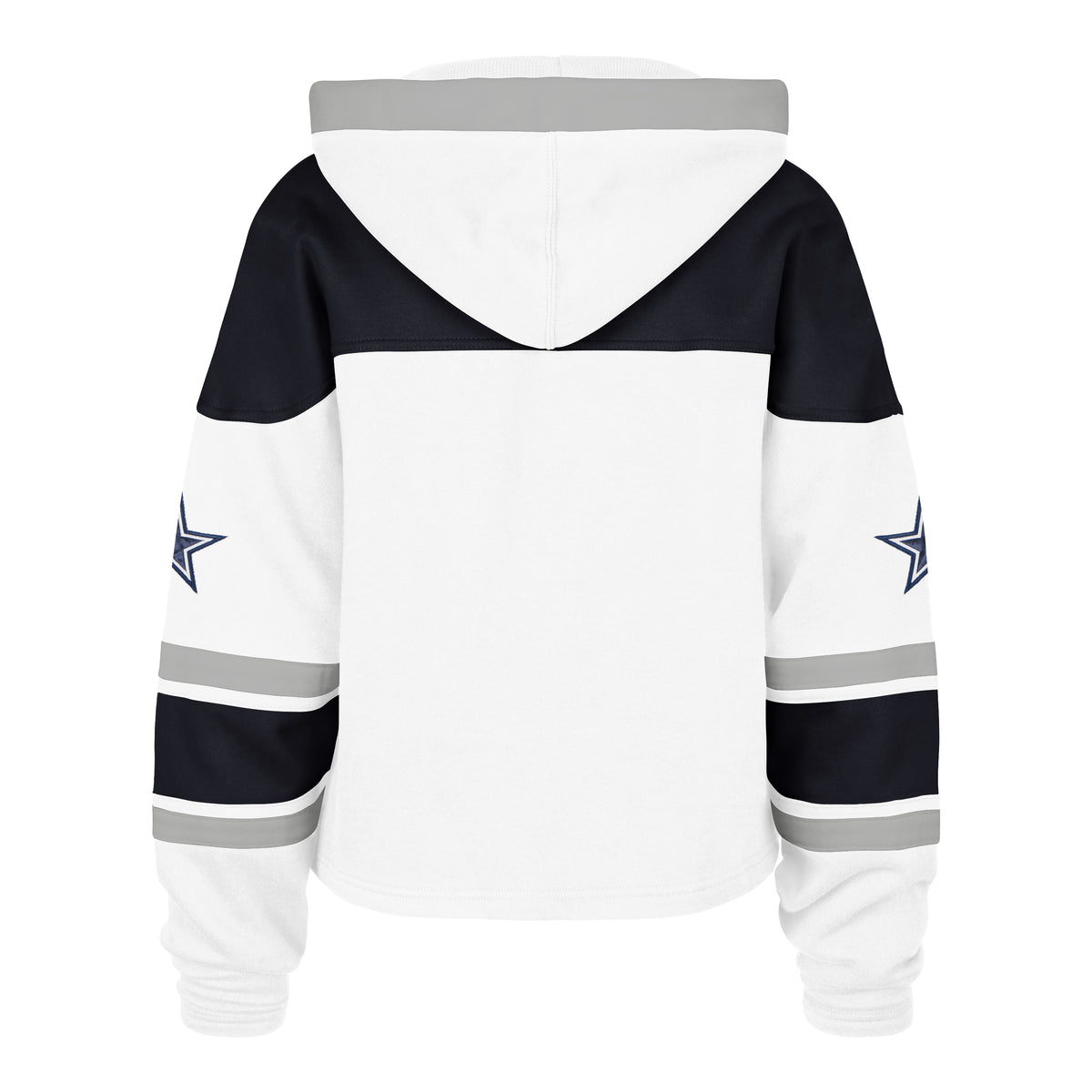 Sudadera crop '47 Dallas Cowboys NFL Pigment para mujer en algodón con efecto deslavado y logo de los Cowboys estampado al frente