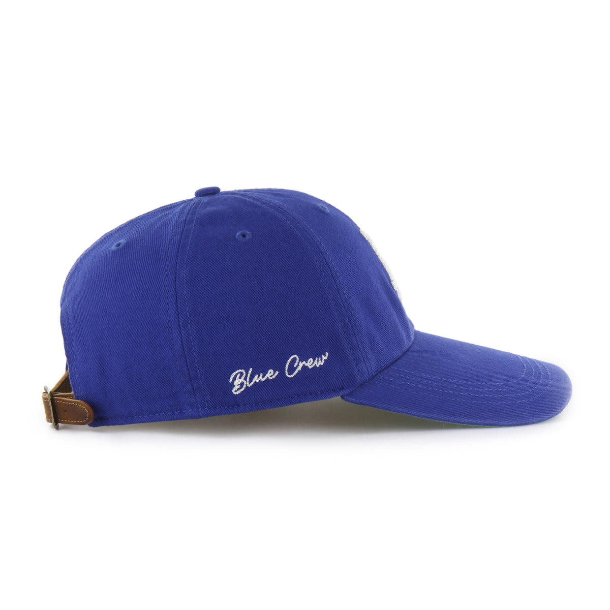 Gorra Los Angeles Dodgers '47 Clean Up Long Visor azul rey, visera larga curva, bordado Chain Side Stitch en lateral, logo Dodgers al frente, emblema '47 en lateral izquierdo