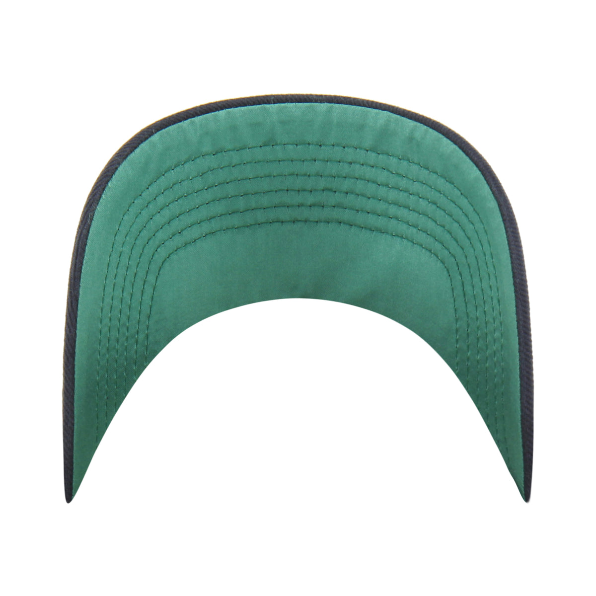 Gorra Detroit Tigers '47 Clean Up Pinch Front azul marino, 5 paneles con frente presionado, bordado Chain Side Stitch en lateral, logo Tigers al frente, emblema '47 en lateral izquierdo