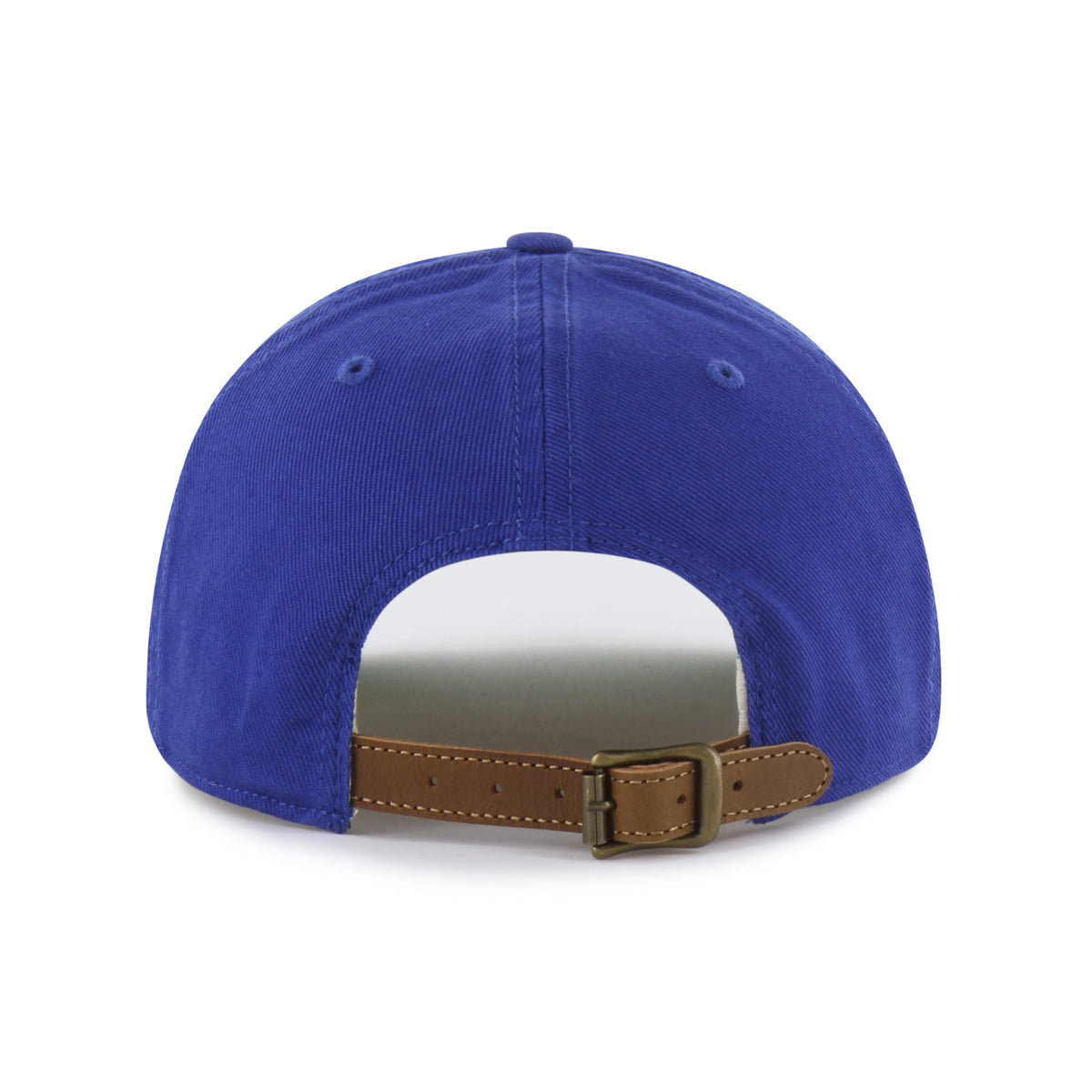Gorra Los Angeles Dodgers '47 Clean Up Short Visor azul rey, visera corta curva, bordado Chain Side Stitch en lateral, logo Dodgers al frente, emblema '47 en lateral izquierdo