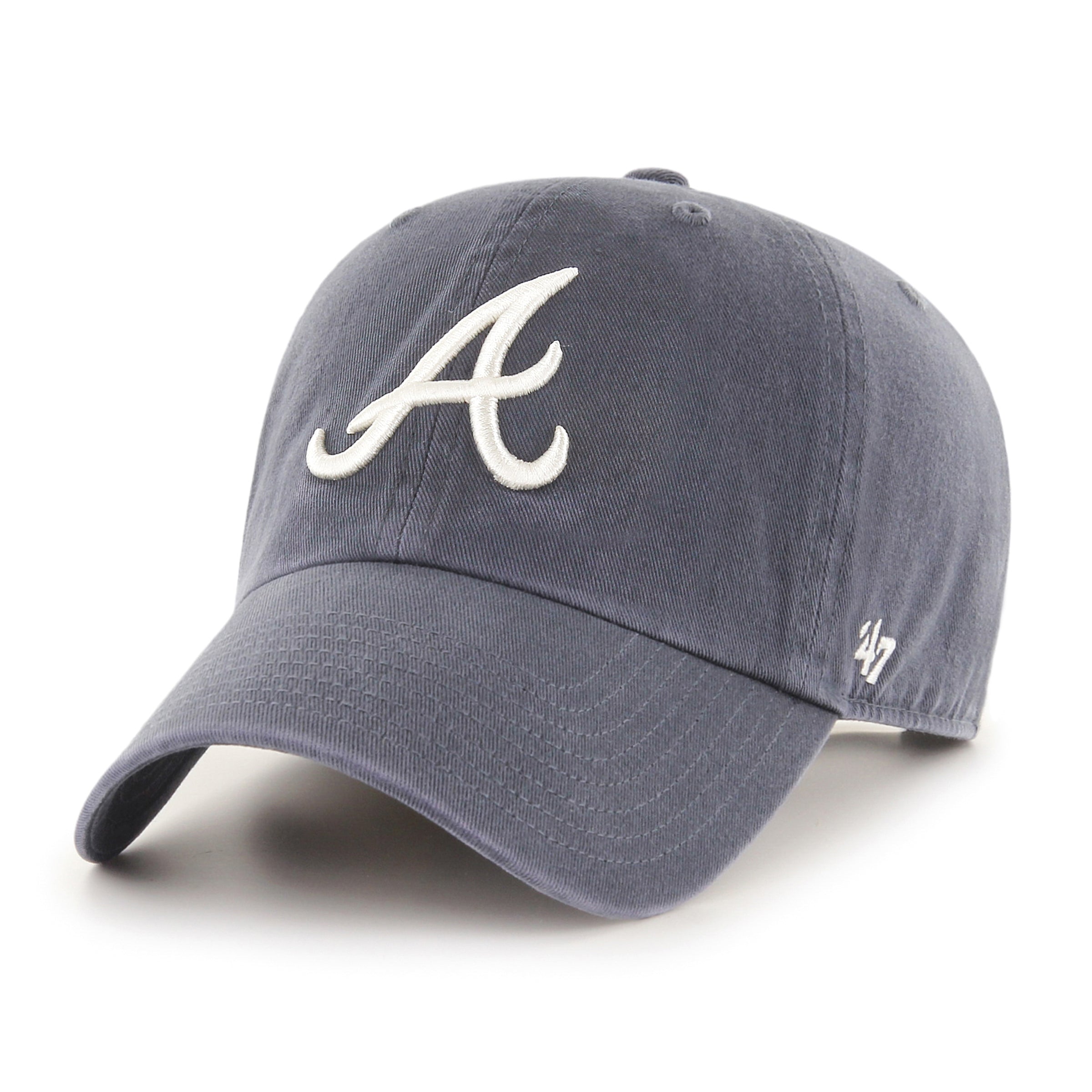Atlanta Braves MLB Khaki & Vintage Navy '47 Clean Up