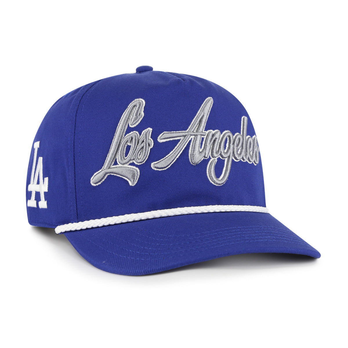 Gorra '47 Hitch RF Los Angeles Dodgers MLB Overhand azul rey en algodón con cordón en visor, logo Dodgers bordado al frente y snapback ajustable