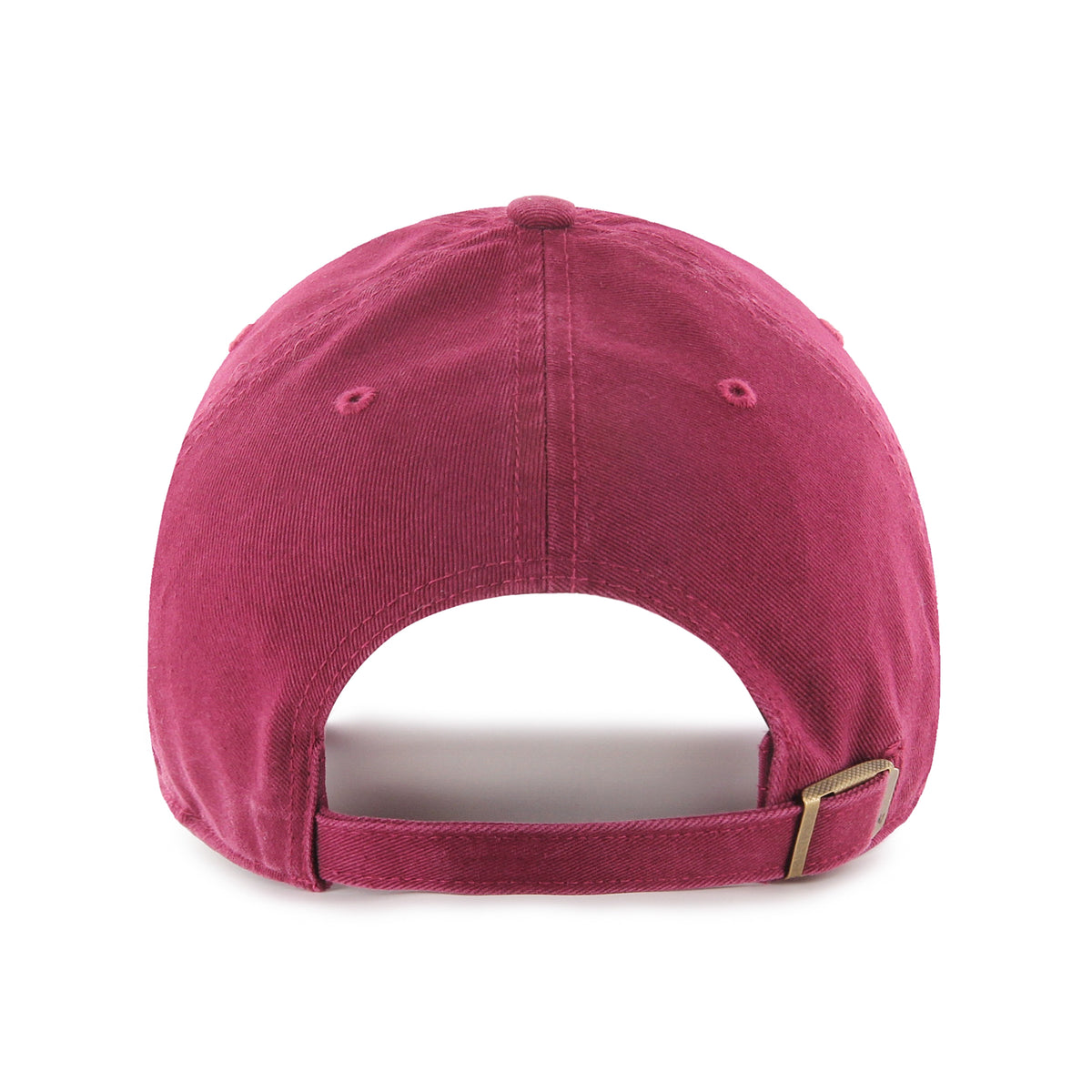 Gorra '47 Clean Up Los Angeles Dodgers en rojo granate, algodón curva sin estructura con strapback ajustable y logo bordado de los Dodgers al frente
