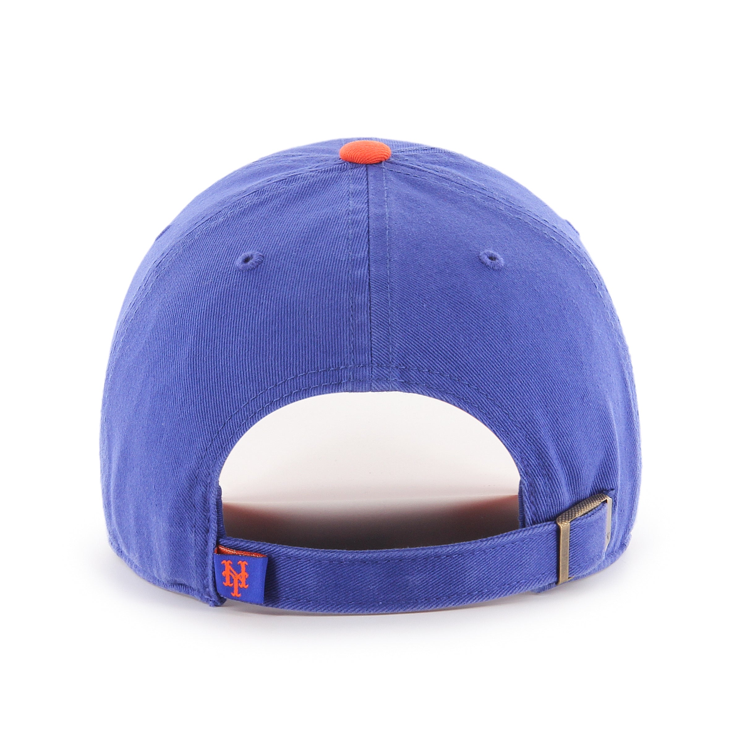 Gorra '47 Clean Up New York Mets MLB Two Tone en algodón azul rey, visera curva sin estructura con logo bordado de los Mets al frente y emblema '47 en el lateral, cierre strapback ajustable