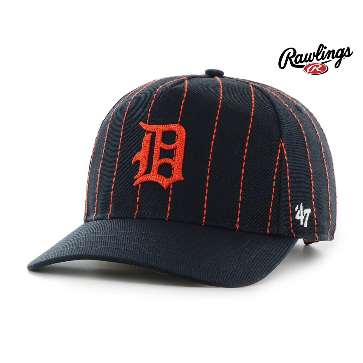 Detroit Tigers MLB Rawlings Pinstripe X '47 Hitch