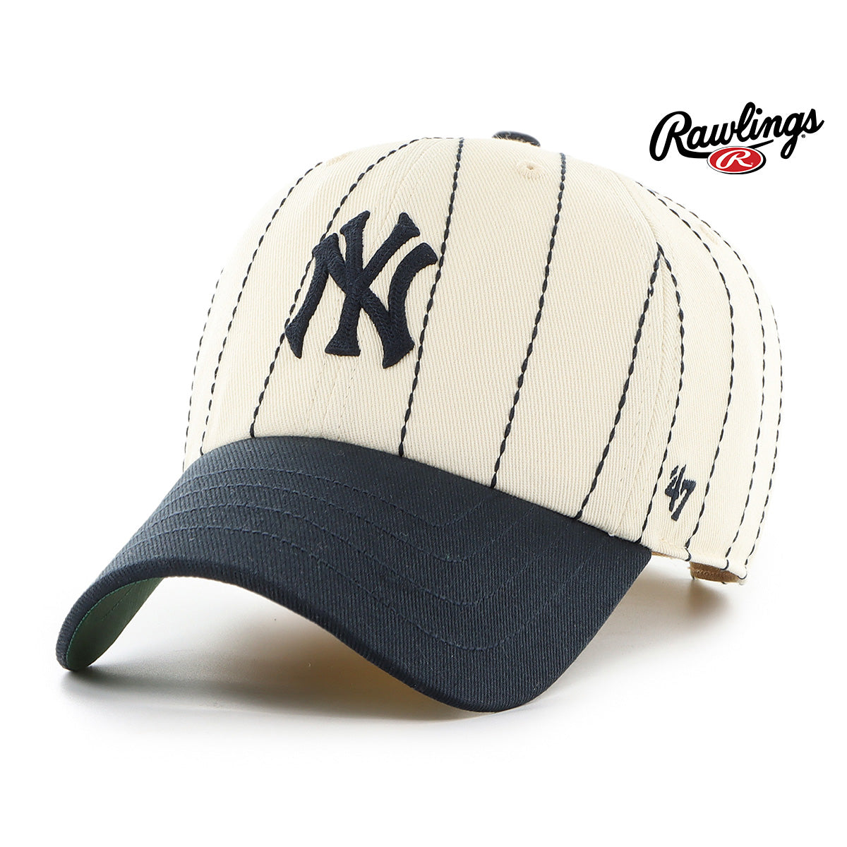 New York Yankees MLB Rawlings Pinstripe X '47 Clean Up