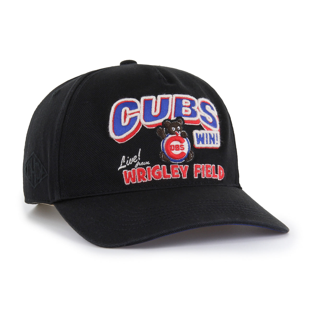 Gorra '47 Hitch Relaxed Fit Chicago Cubs MLB Charlton color Negro 05, bordado frontal con logo y nombre del equipo, ajuste Snapback