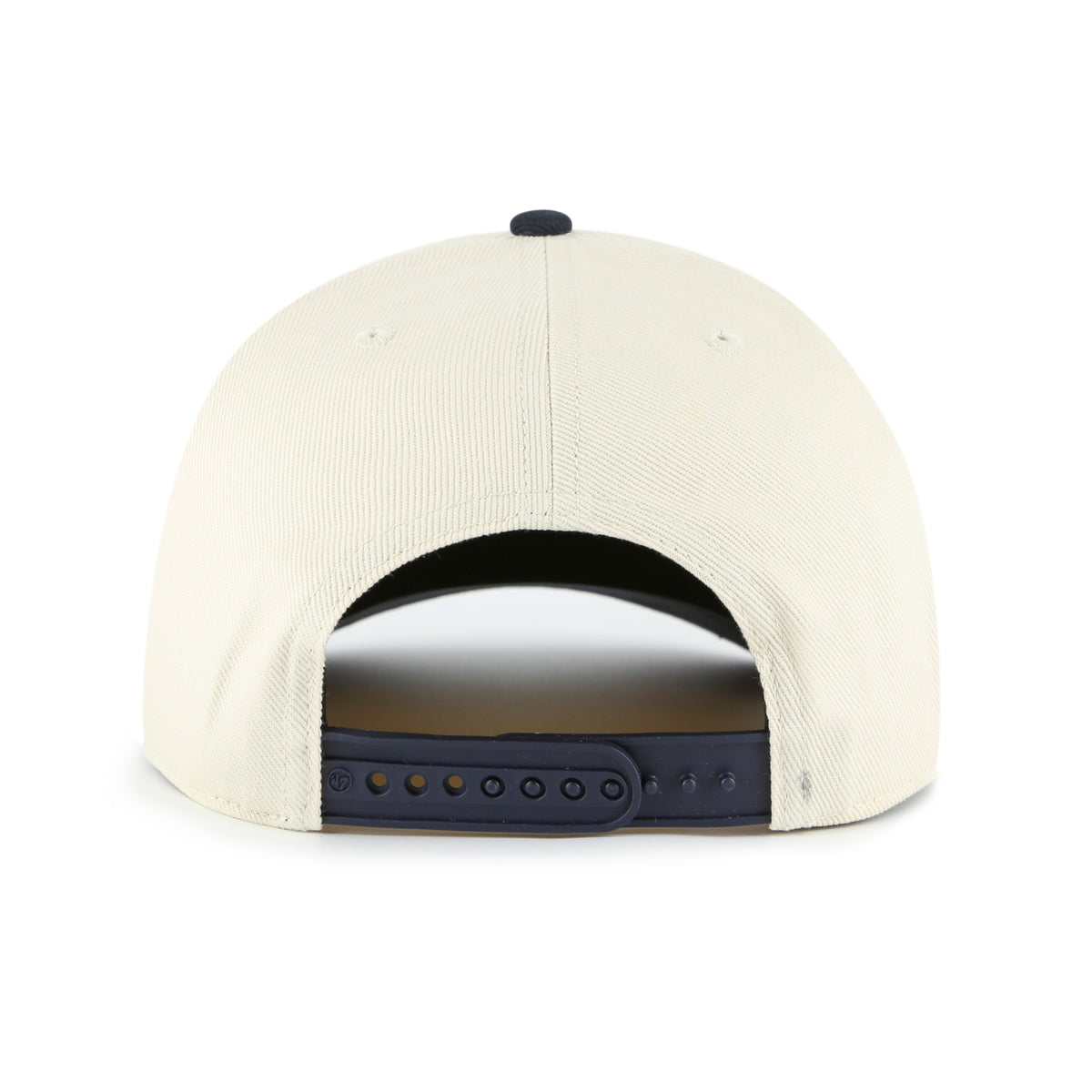  Gorra '47 Hitch New York Yankees MLB Cooperstown World Series beige en algodón, diseño two tone con logo y nombre Yankees bordado al frente y snapback ajustable
