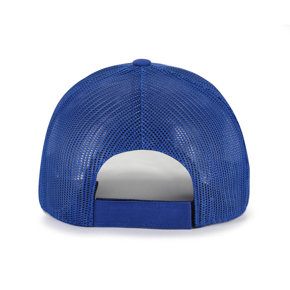 Buffalo Bills NFL Roadway Strap ’47 Trucker color Azul rey, frente y malla azul rey, visera semicurva, parche blanco con borde rojo, búfalo azul con franja roja e inscripciones BILLS y BUFFALO al frente, emblema ’47 blanco lateral y cierre trasero ajustable de velcro.