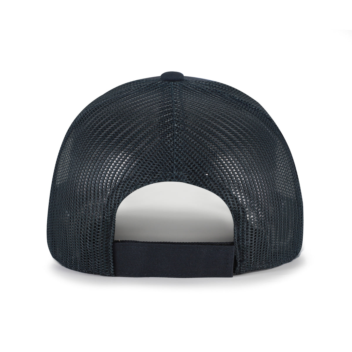 Houston Texans NFL Roadway Strap ’47 Trucker color Azul marino, frente y malla azul marino, visera semicurva, parche blanco con borde rojo, logo de cabeza de toro e inscripciones TEXANS y HOUSTON al frente, emblema ’47 blanco lateral y cierre trasero ajustable de velcro.