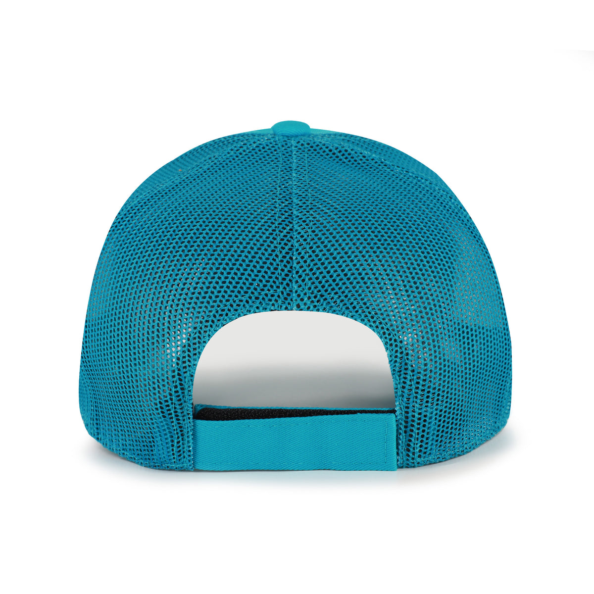 Miami Dolphins NFL Roadway Strap ’47 Trucker color turquesa, frente y malla en tono turquesa, visera semicurva, parche blanco con borde naranja, logo del delfín e inscripciones DOLPHINS y MIAMI al frente, emblema ’47 blanco lateral y cierre trasero ajustable de velcro.