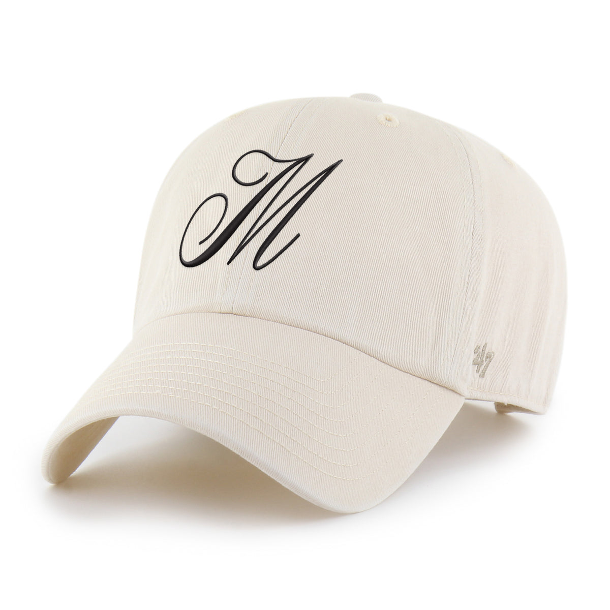 Gorra '47 Clean Up México Collection natural en algodón con M bordada al frente, nombre México bordado en lado derecho y strapback ajustable